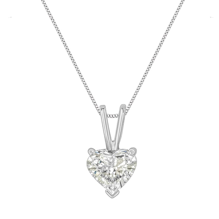 Heart-Shaped Diamond Solitaire Pendant