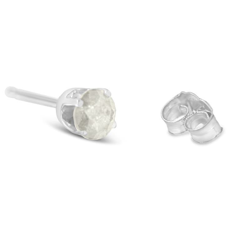 .925 Sterling Silver 1/2ctw Round-cut "Salt and Pepper"
Diamond Classic Stud Earrings