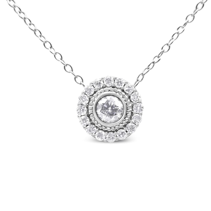 Round Diamond Halo Pendant | Daniel Christopher Jewellery