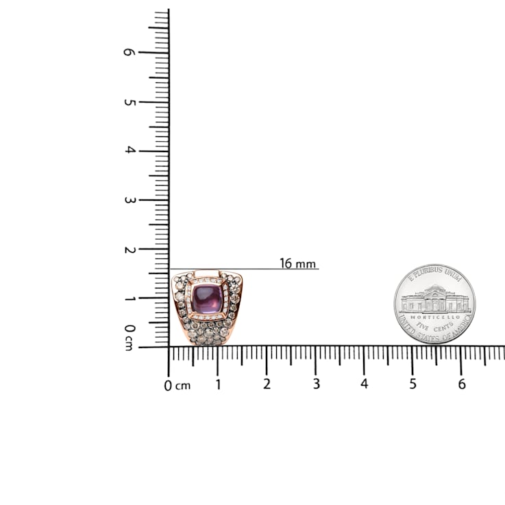 18K Rose Gold Cushion Amethyst with Brown and White Diamonds Cluster
Geometrical Statement Earrings