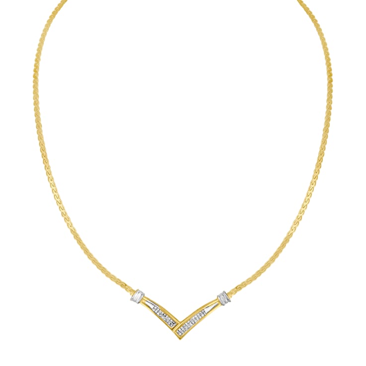 お歳暮・冬ギフト 特集2024 通販  Cut Princess 1/2ctw Gold Two-tone 10K Diamond Shape “V” その他