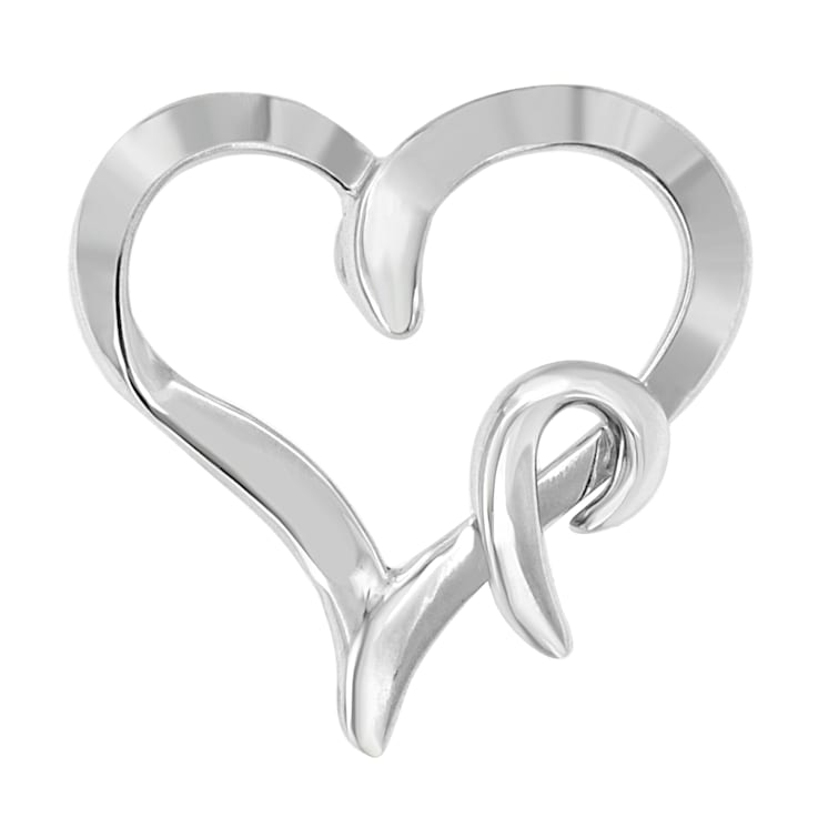Sterling Silver Heart Shaped Pendant With Chain