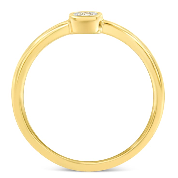 14K Yellow Gold Over Sterling Silver 1/20 Carat Diamond Promise Ring
(J-K Color, I1-I2 Clarity)