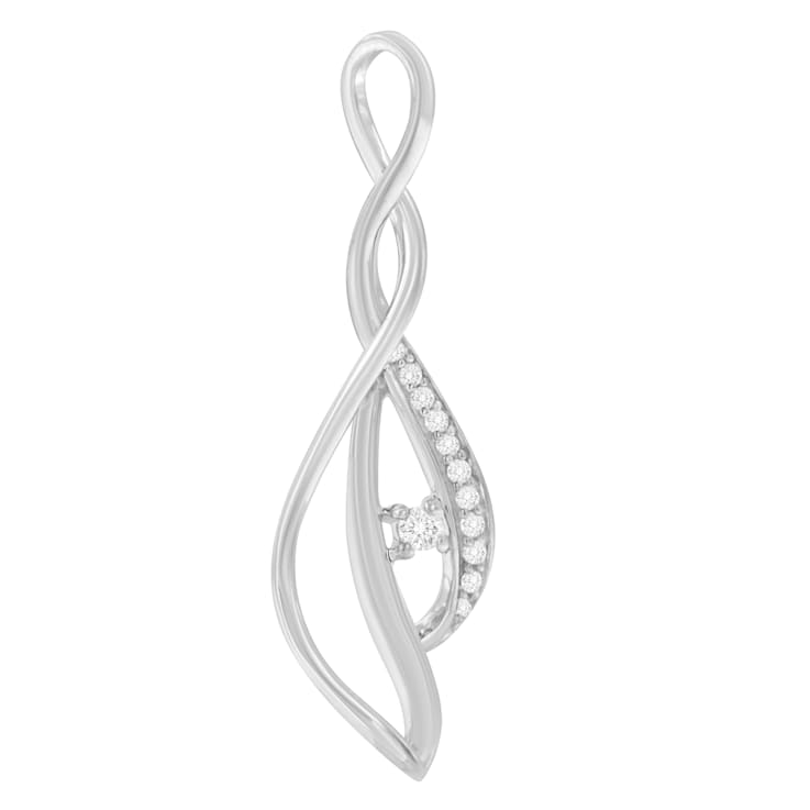 10K White Gold Espira Diamond Accent Open Cascade Pendant w\chain
1/10ctw, J-K Color, I1-I2 Clarity