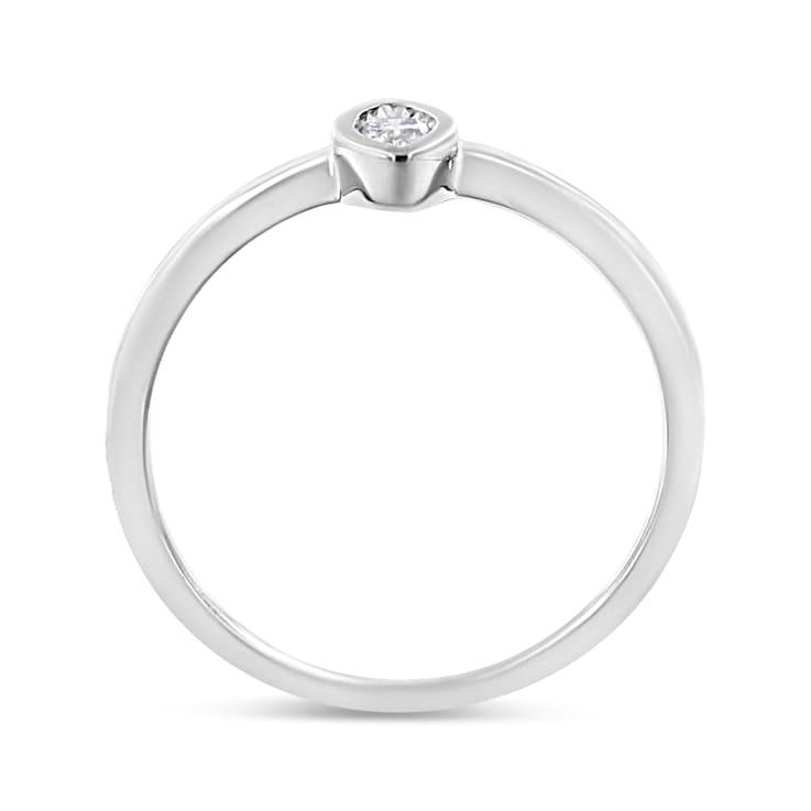 Sterling Silver 1/20ctw Miracle Set Diamond Ring (J-K Color, I1-I2 Clarity)