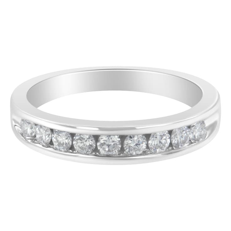 18K White Gold Round-Cut Diamond Ring (1/2ctw, H-I Color, SI2-I1 Clarity)