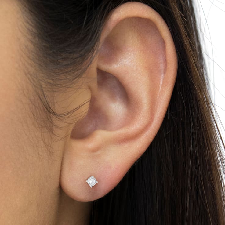 Sterling Silver 1/2ctw Near Colorless Round Brilliant-Cut Diamond
Miracle-Set Stud Earrings