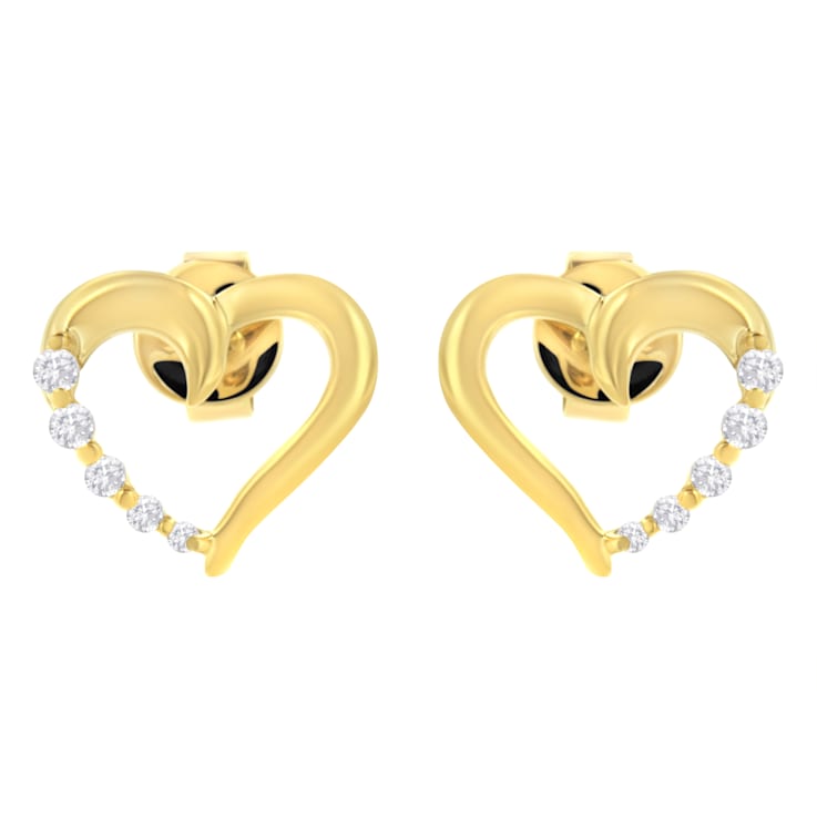 [Golden dew] 18K Gold☆GD love and heart Earrings 18K Gold Filled Heart Earrings, Dainty Earrings, Pierced