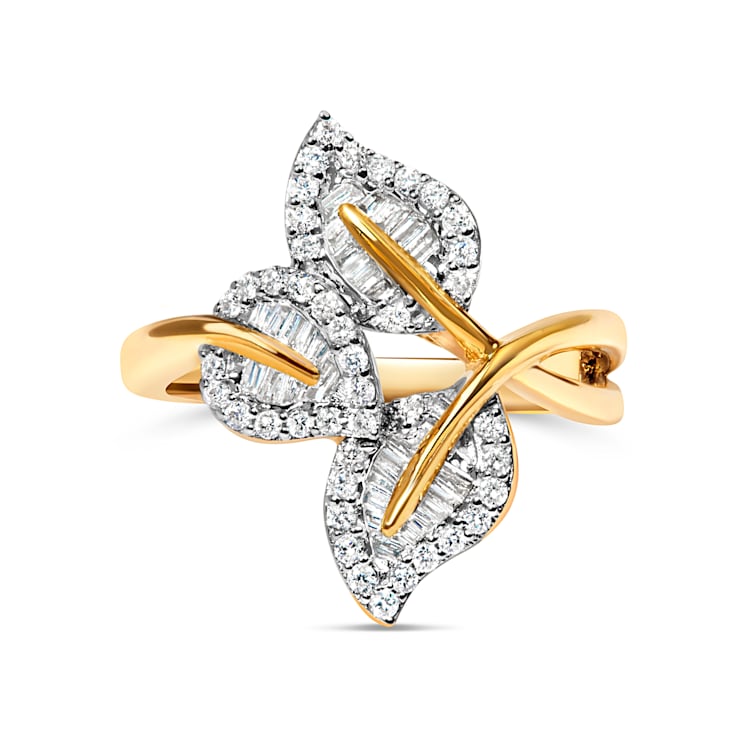 【おすすめ】 Gold White and Yellow 18K Over Mixed 3/8ctw Silver Sterling アクセサリー