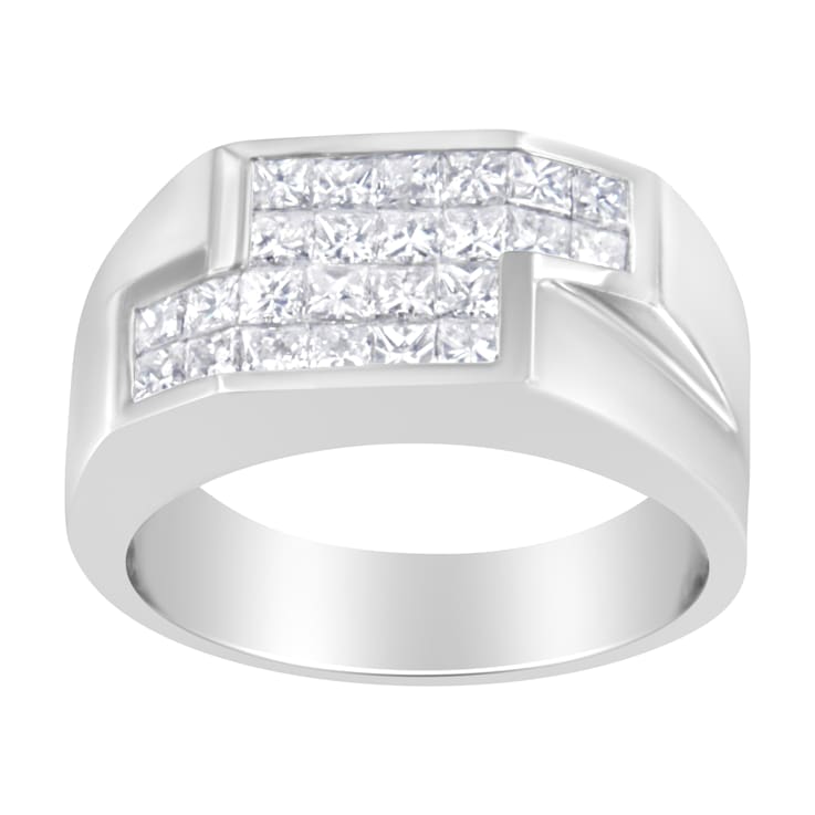 14K White Gold Diamond Cluster Ring (1 3/4 cttw, G-H Color, VS2-SI1 Clarity)