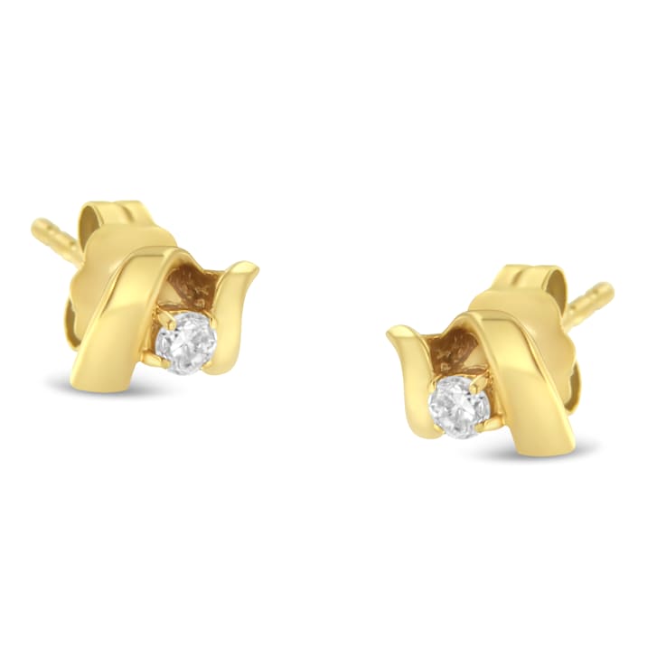 10K Yellow Gold 1/10ctw Round Brilliant-Cut Diamond Espira