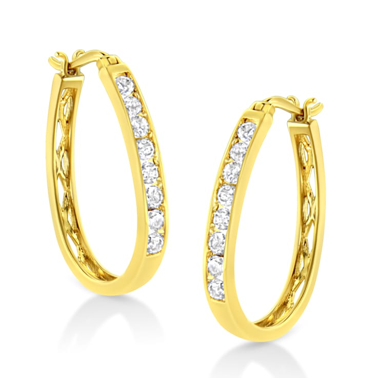 14k Yellow Gold Over Sterling Silver 1.0ctw Channel Set