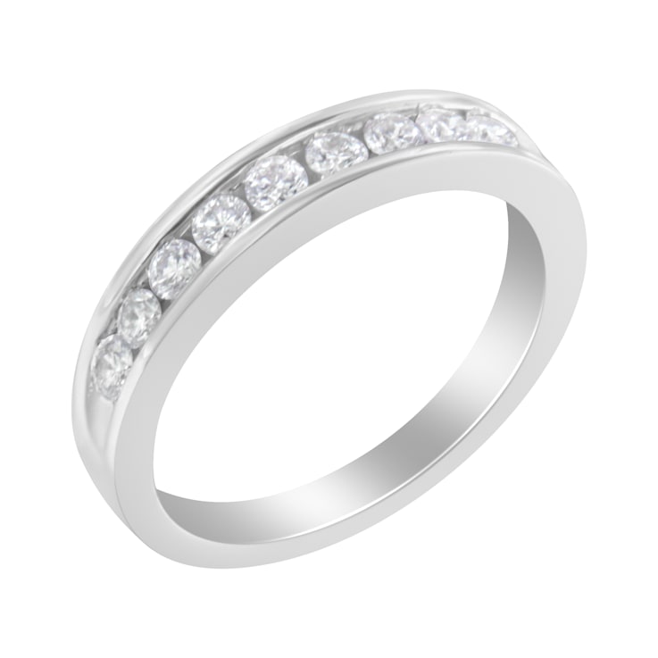 18K White Gold Round-Cut Diamond Ring (1/2ctw, H-I Color, SI2-I1 Clarity)
