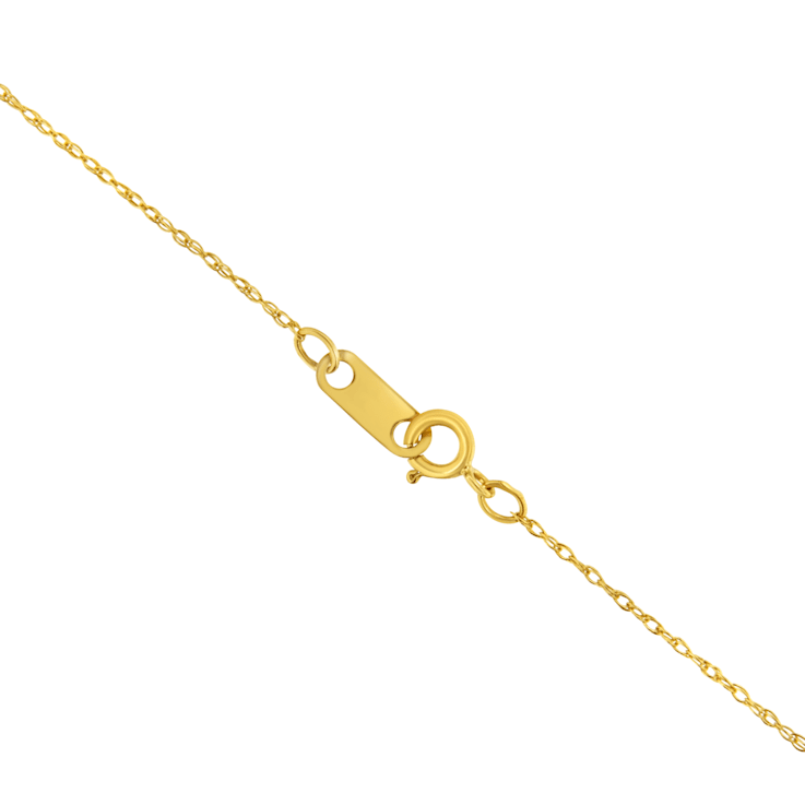 Solid 10K Gold 0.5mm Rope Chain Unisex Necklace - Size 16