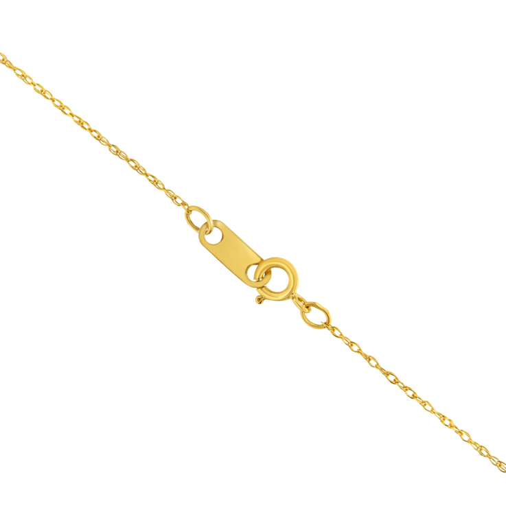 Solid 10K Gold 0.5mm Rope Chain Unisex Necklace - Size 16"