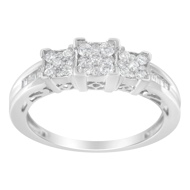 Amazon.com: Haus of Brilliance 10KT White Gold Round and