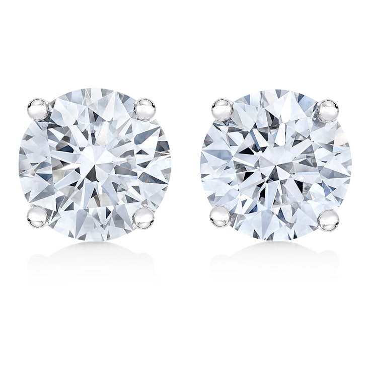0.50ctw Round Lab Grown Diamond Solitaire 14K White Gold Stud Earrings
