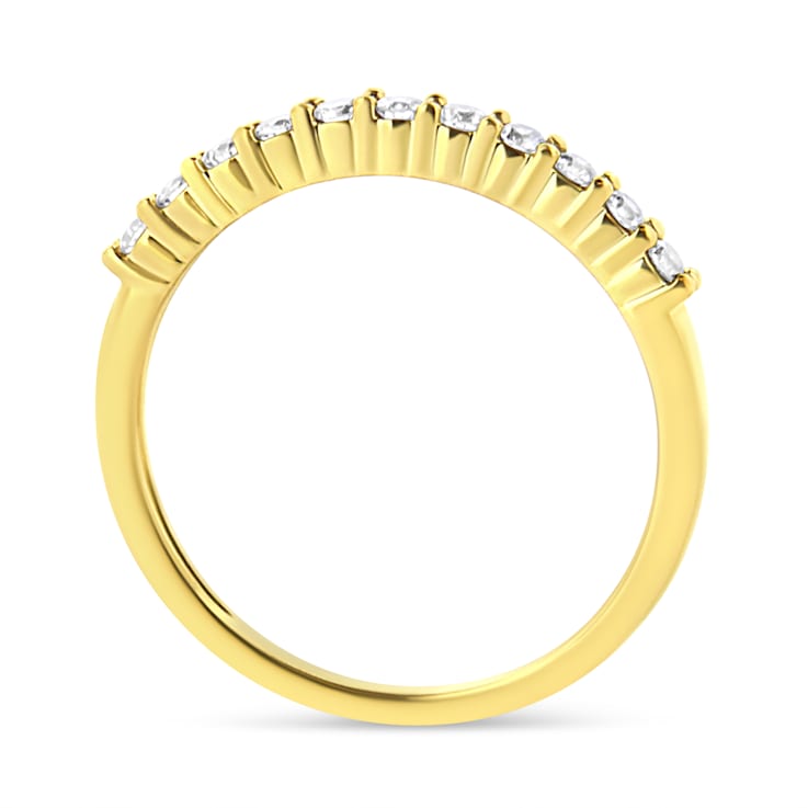 10K Yellow Gold IGI Certified 1/4ctw Diamond Band Style Ring (I-J Color,
I2-I3 Clarity)