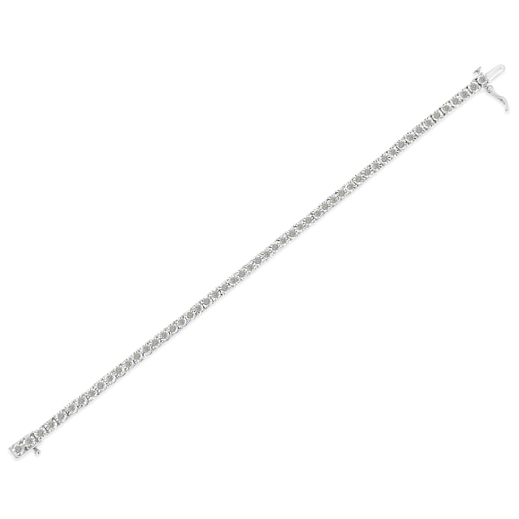 Sterling Silver 3.0 Cttw Diamond Tennis Bracelet (I-J, I3) - 7.25"
