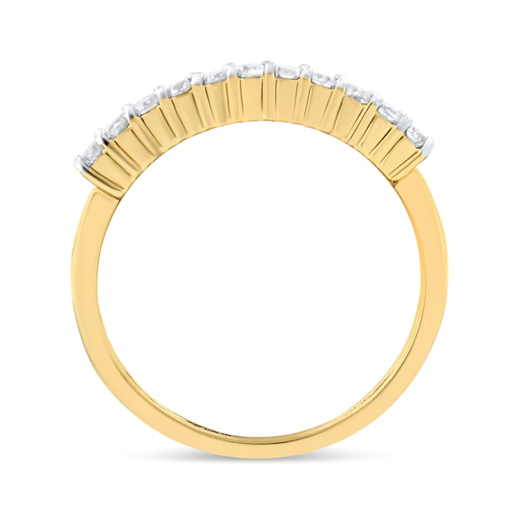 10K Yellow Gold IGI Certified 1/4ctw Diamond Band Style Ring (J-K Color,
I2-I3 Clarity)