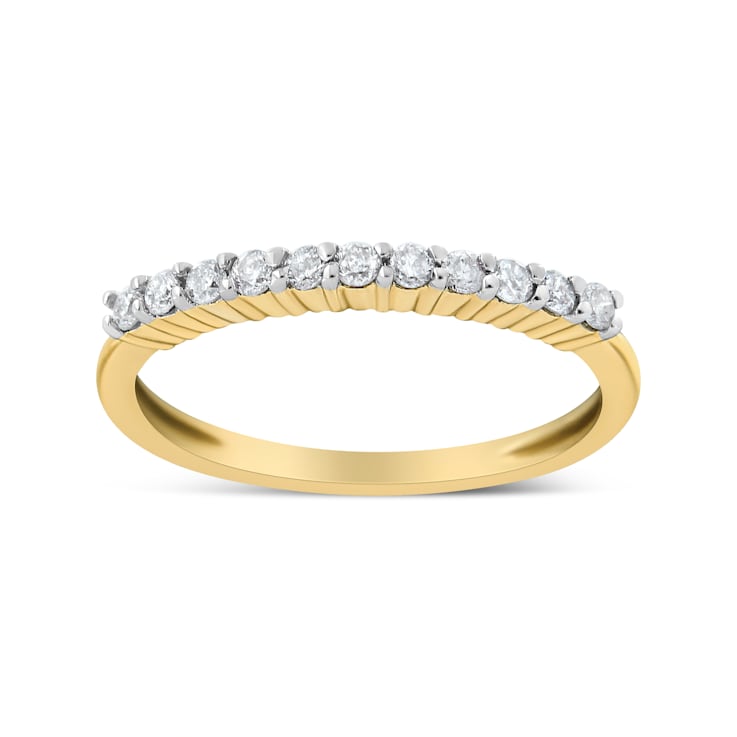 10K Yellow Gold IGI Certified 1/4ctw Diamond Band Style Ring (J-K Color,
I2-I3 Clarity)