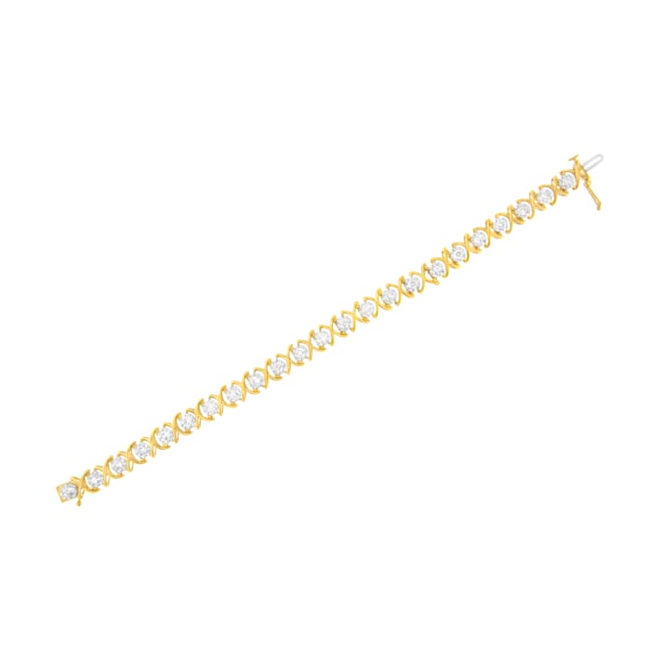 10K Yellow Gold Over Sterling Silver 2.0ctw Diamond 
