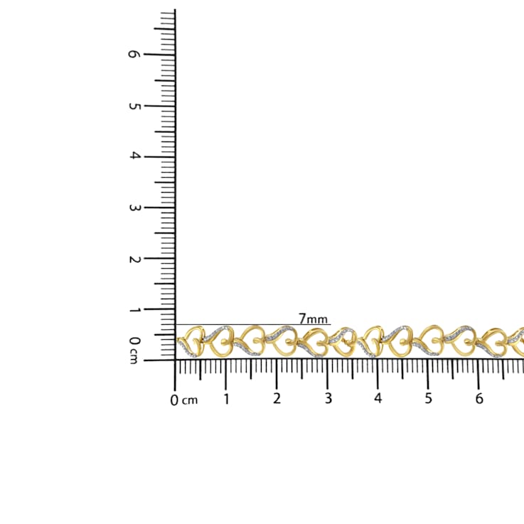10K Yellow Gold Over Sterling Silver Diamond Accent Open Hearts 6”-9”
Adjustable Chain Bolo Bracelet