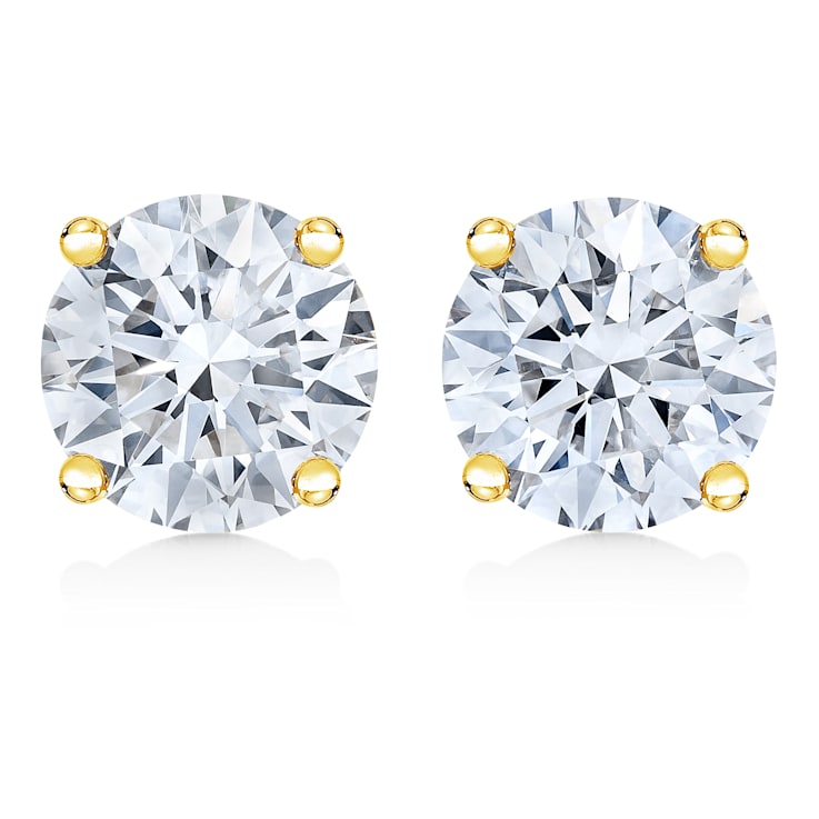 1.00ctw Brilliant Cut Lab Grown White Diamond Solitaire 14K Yellow Gold
Stud Earrings