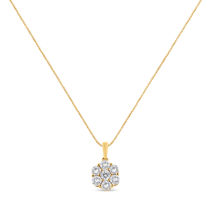 14K Yellow Gold 2.00ctw Brilliant Round-Cut Diamond 7 Stone