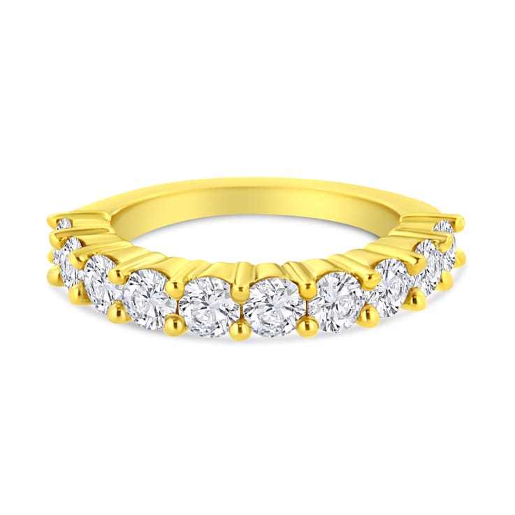 14K Yellow Gold Over Sterling Silver 2.0ctw Round Diamond Ring (J-K
Color, I1-I2 Clarity)