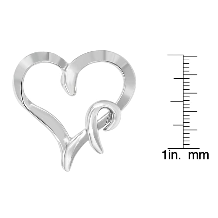 Sterling Silver Heart Shaped Pendant With Chain