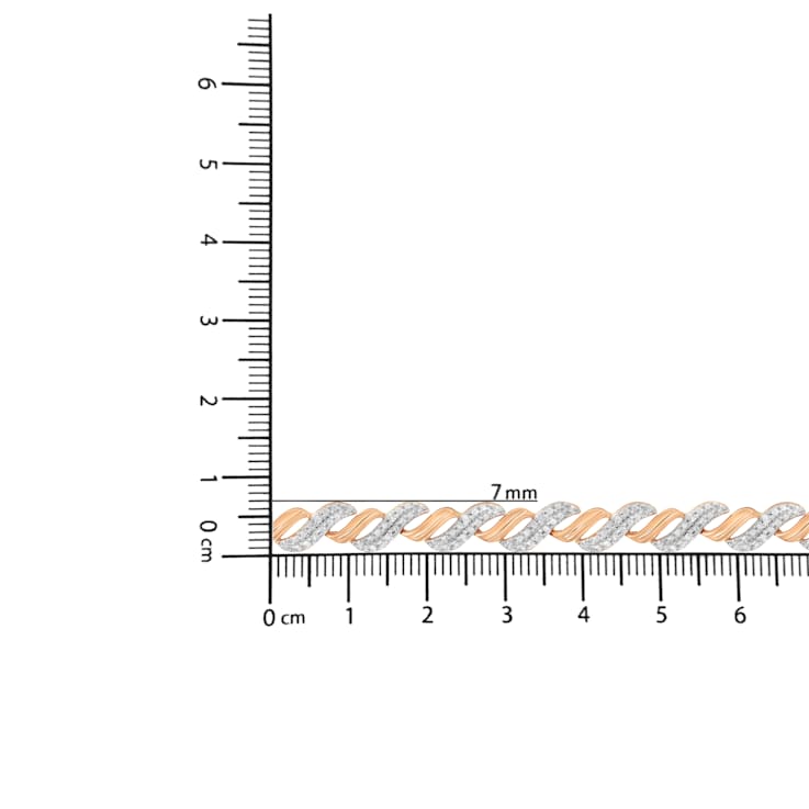 10K Rose Gold Over Sterling Silver .25ctw Prong Set Round Diamond
"S" Link Bracelet