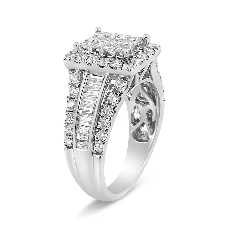 FINAL SALE - Square Sparkle Halo Ring