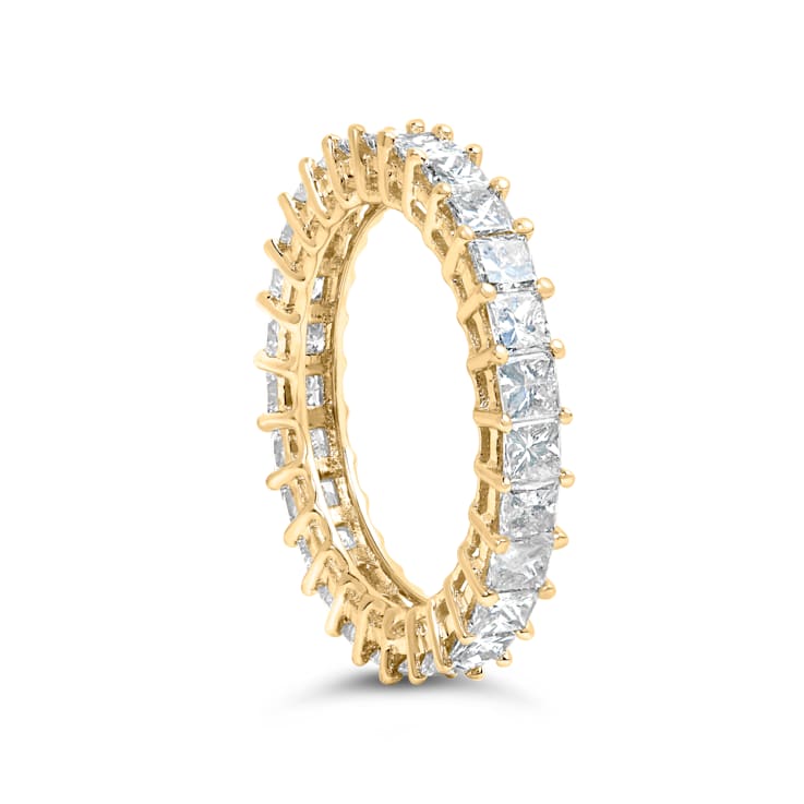 グランドセール Princess-cut 3.0ctw Gold Yellow 14K Diamond Band Eternity アイシャドウ
