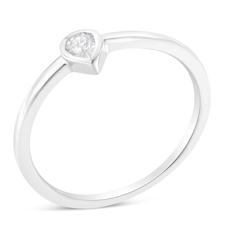 Sterling Silver 1/20ctw Diamond Miracle Set Ring (J-K Color, I1-I2 Clarity)