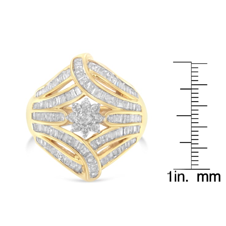 10K Yellow Gold Diamond Ring (1.0ctw, I-J Color, I2-I3 Clarity)