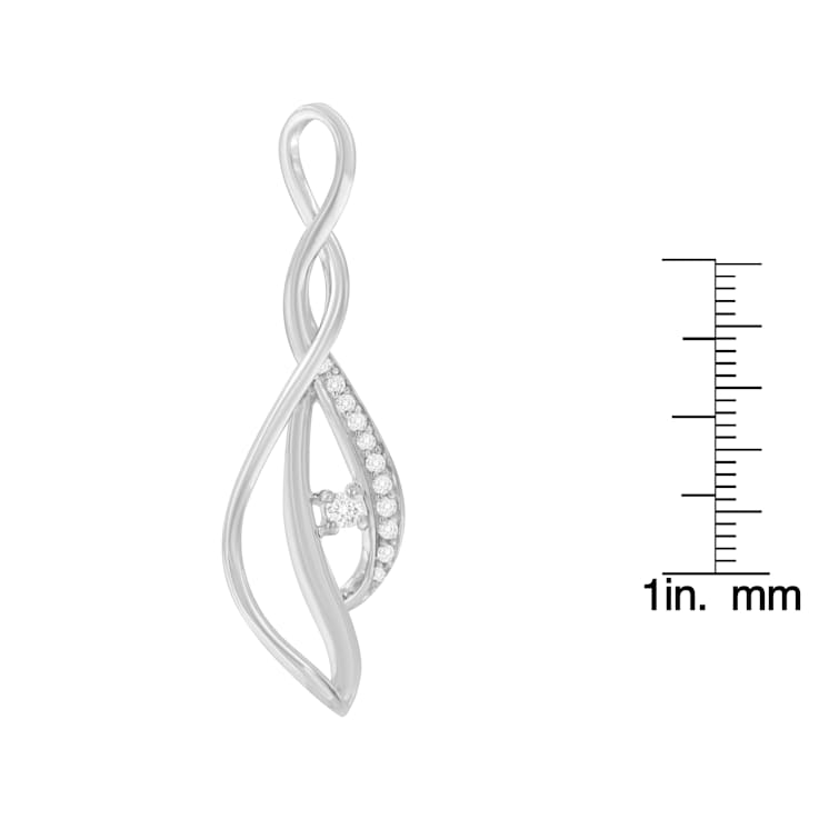 10K White Gold Espira Diamond Accent Open Cascade Pendant w\chain
1/10ctw, J-K Color, I1-I2 Clarity