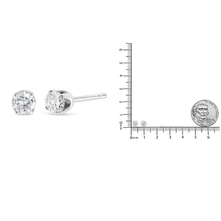 .925 Sterling Silver 1/2ctw Round-cut "Salt and Pepper"
Diamond Classic Stud Earrings