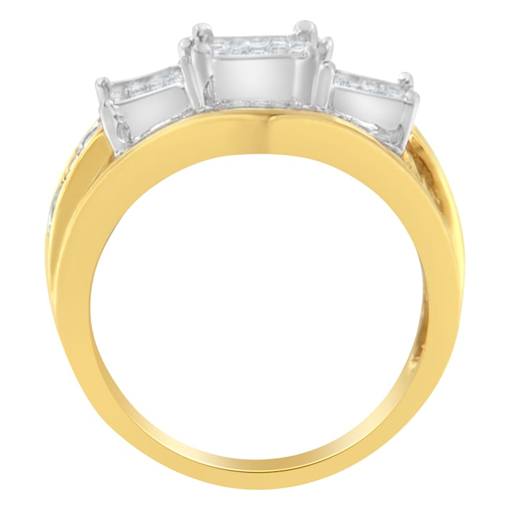 10K Two-Toned Gold Diamond Ring (1 cttw, H-I Color, SI1-SI2 Clarity)
