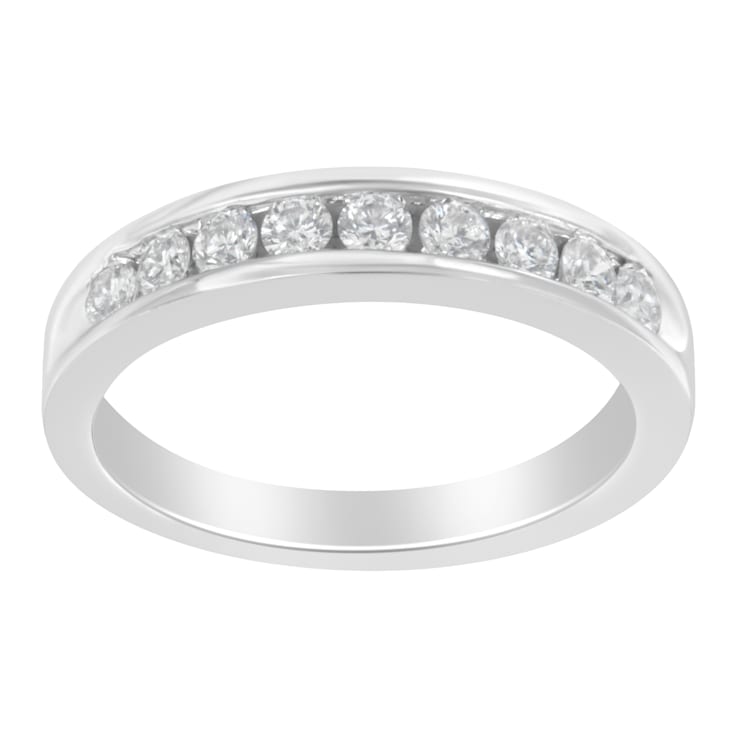 18K White Gold Round-Cut Diamond Ring (1/2ctw, H-I Color, SI2-I1 Clarity)