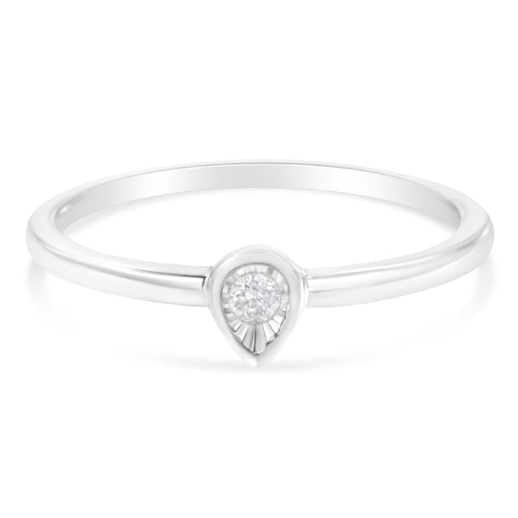 Sterling Silver 1/20ctw Diamond Miracle Set Ring (J-K Color, I1-I2 Clarity)