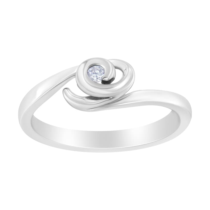 10K White Gold Diamond Promise Ring (1/20ctw, H-I Color, I1-I2 Clarity)
- Size 8