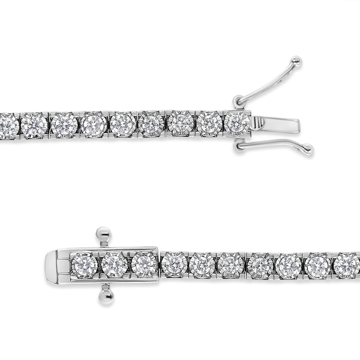 14K White Gold 2.0Ctw Miracle Set Lab Grown Diamond Illusion 7"
Bracelet(F-G Color, VS2-SI1 Clarity)