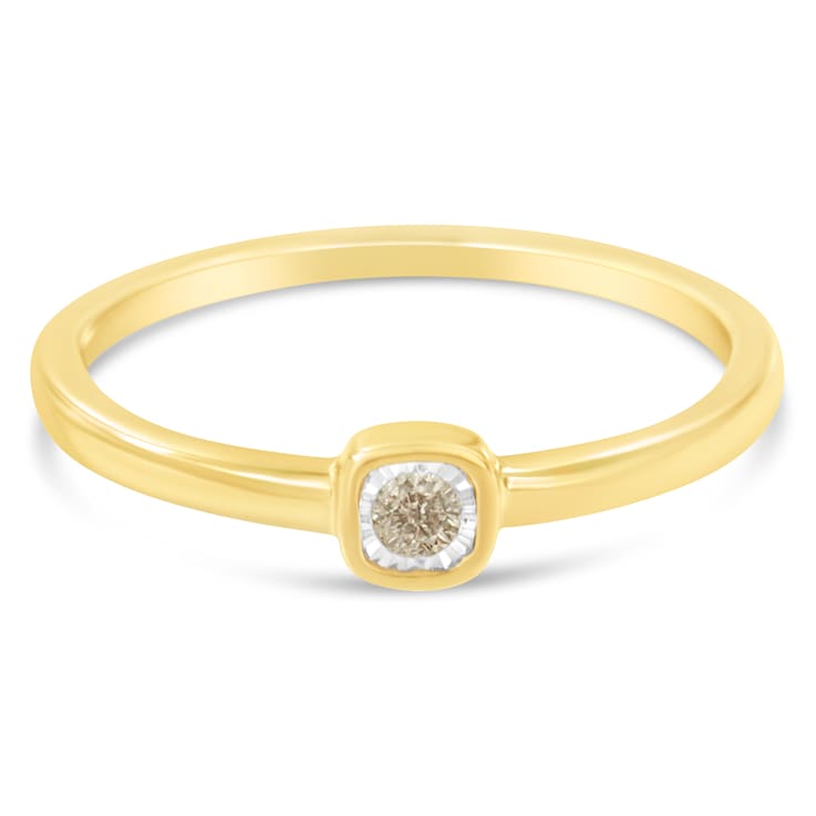 14K Yellow Gold Over Sterling Silver 1/20 Carat Diamond Promise Ring
(J-K Color, I1-I2 Clarity)