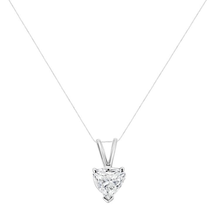 14K White Gold 1/2ctw Heart Shaped Lab Grown Diamond Pendant w\chain
18"(F-G Color, VS2-SI1 Clarity)