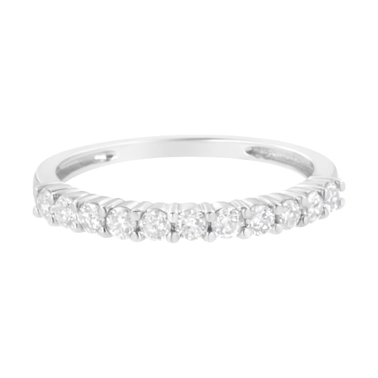 10K White Gold IGI Certified 1/2ctw Diamond Band Style Ring (I-J Color,
I2-I3 Clarity)
