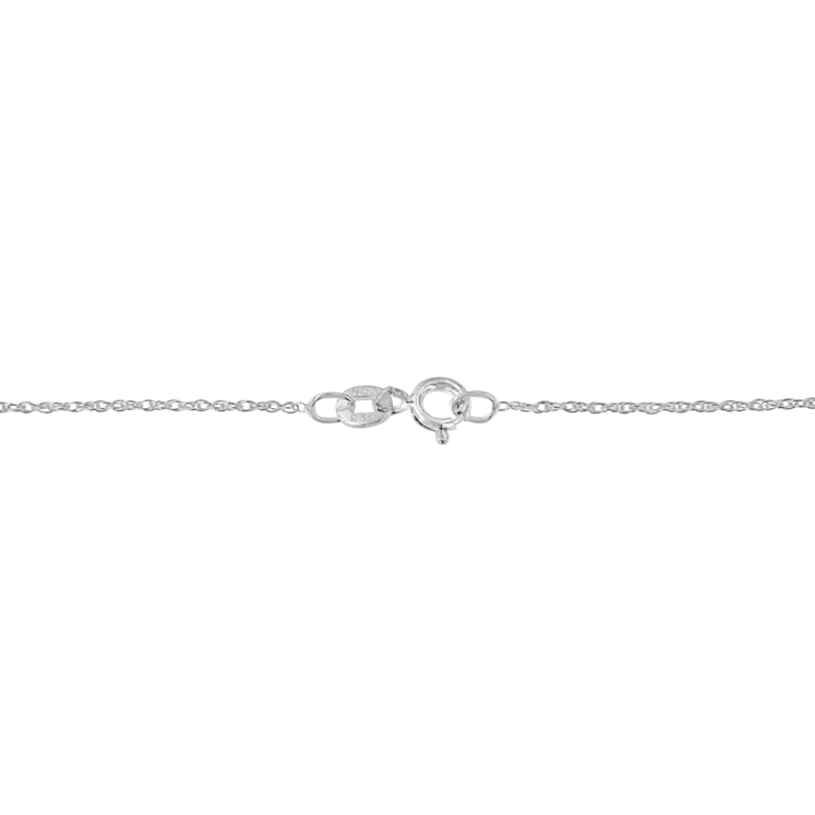 Sterling Silver 1/4ctw Round-Cut Diamond Cross 18" Pendant
w\chain(I-J Color, I3-Promo Quality)