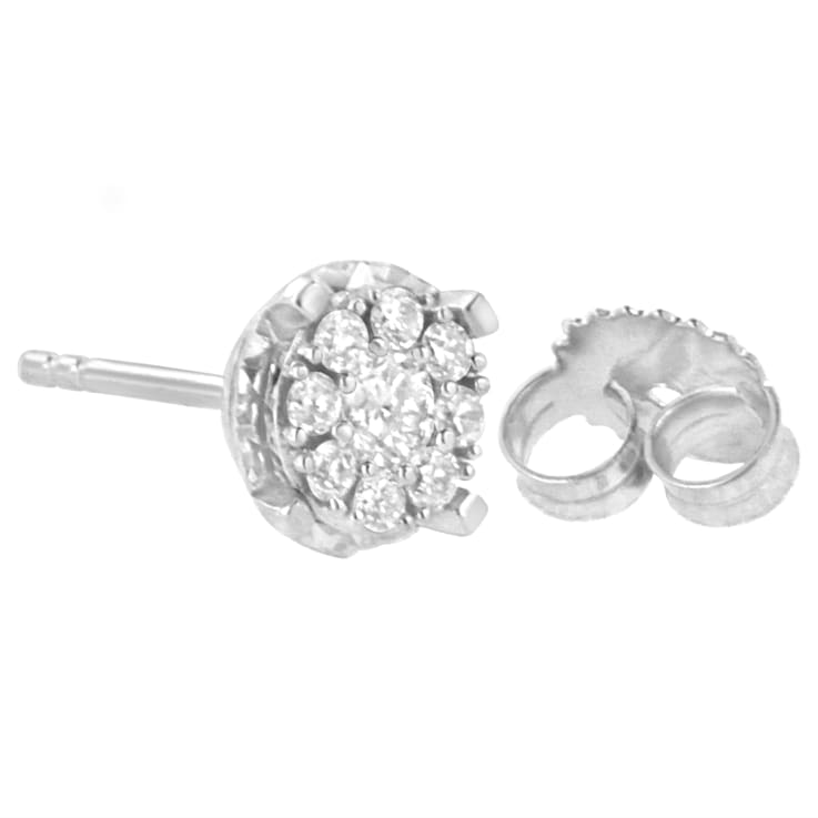 Sterling Silver 1/2 cttw Lab-Grown Diamond Composite Earring (F-G Color,
VS2-SI1 Clarity)