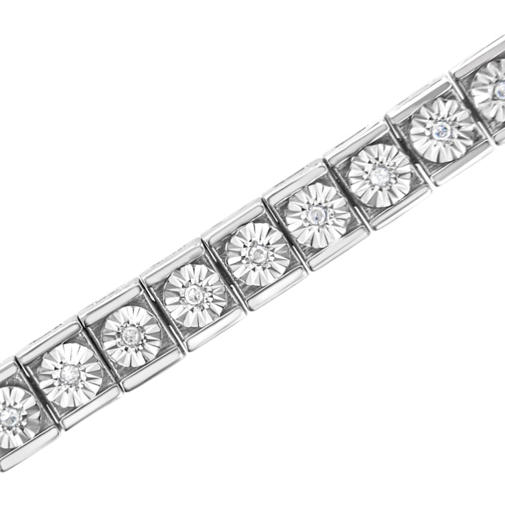 Diamond Accent Sterling Silver Tennis Bracelet