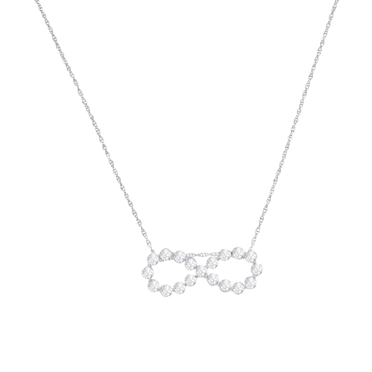 0.25ctw Diamond Infinity Sterling Silver Necklace